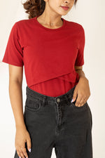 Load image into Gallery viewer, Maternity &amp; Nursing T-Shirts - Red - NARUVE
