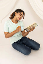 Load image into Gallery viewer, Maternity &amp; Nursing T-Shirts - Aqua Blue - NARUVE
