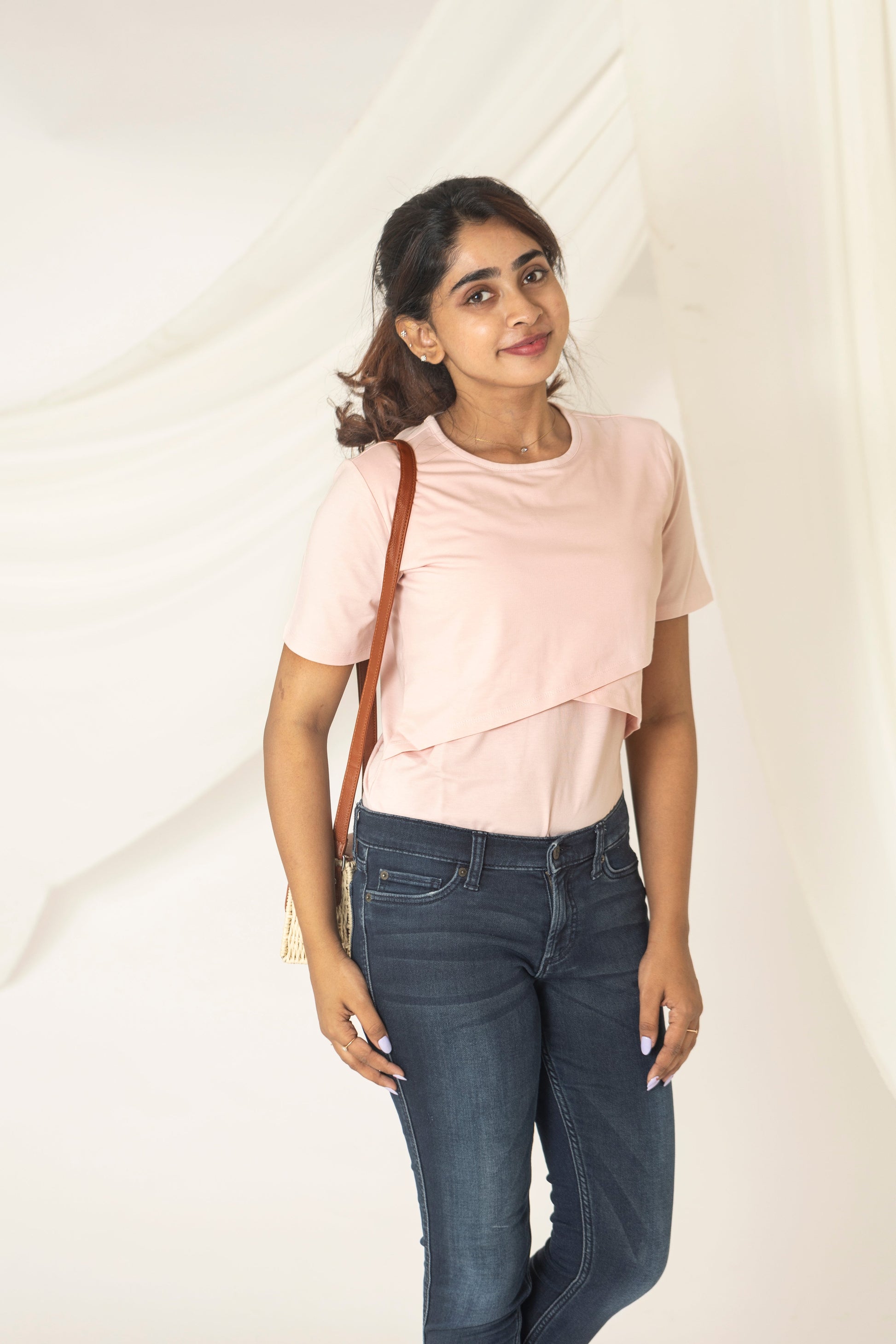 Maternity & Nursing T-Shirts - Dusty Pink - NARUVE