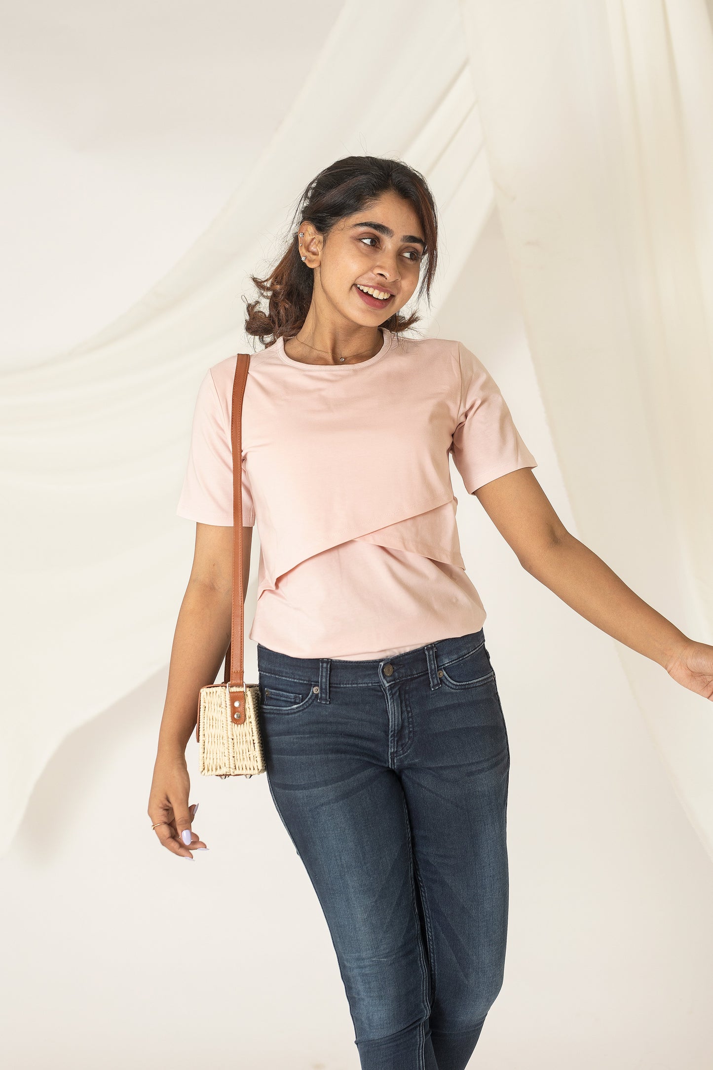 Maternity & Nursing T-Shirts - Dusty Pink - NARUVE