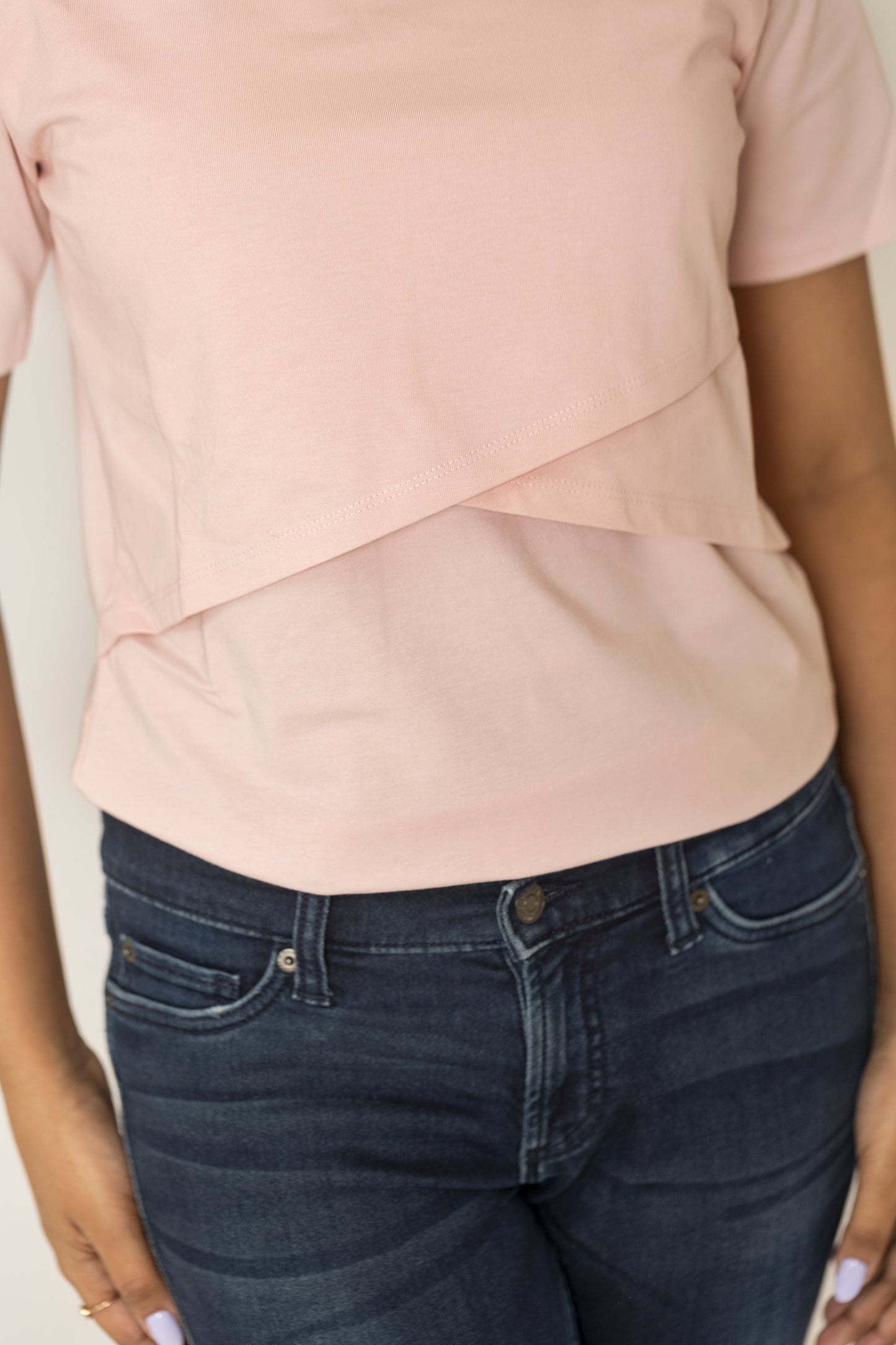 Maternity & Nursing T-Shirts - Dusty Pink - NARUVE