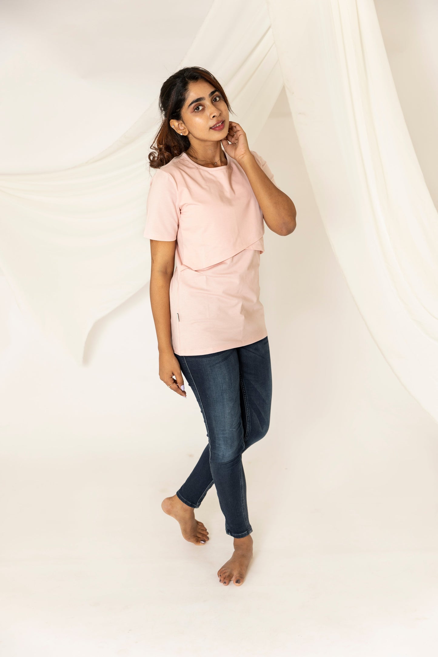 Maternity & Nursing T-Shirts - Dusty Pink - NARUVE