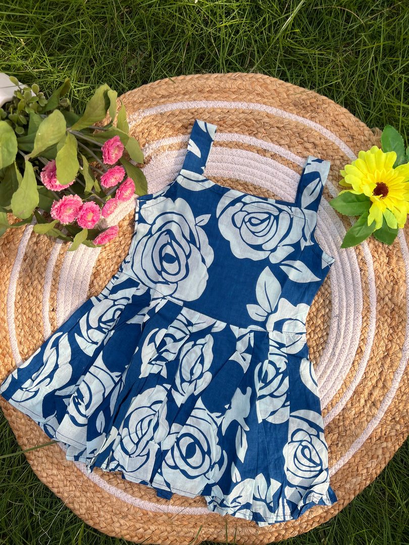 Blue Peony - Cotton Frock 2 -3 Yrs