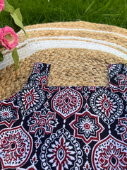 Navy Diamond - Cotton Frock 0 to 6m