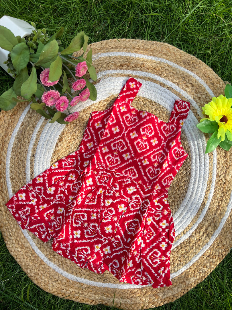 Abstract Forest - Cotton Frock  1 - 2 yrs