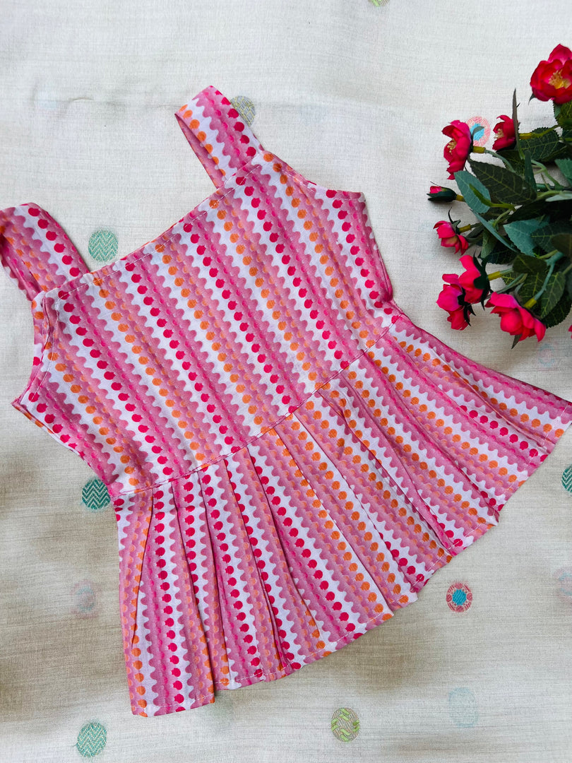 Pink Rainbow - Cotton Frock 0 to 6m