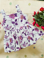 Load image into Gallery viewer, Purple Rose - Cotton Frock 6m to 1 Yr
