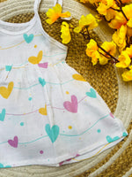 Load image into Gallery viewer, Heart Strings - Muslin Frock 3 to 6M
