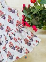 Load image into Gallery viewer, White Buds - Cotton Frock 6m to 1 Yr
