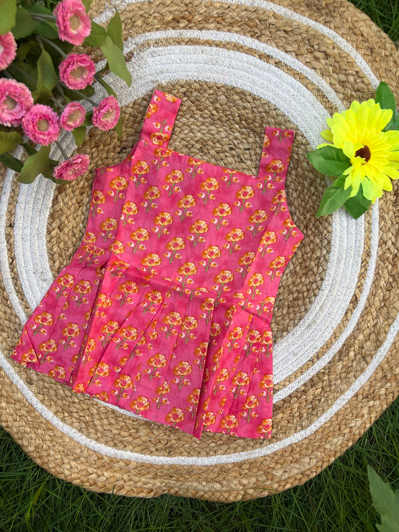 Daffodil pops - Cotton Frock 0 to 6m