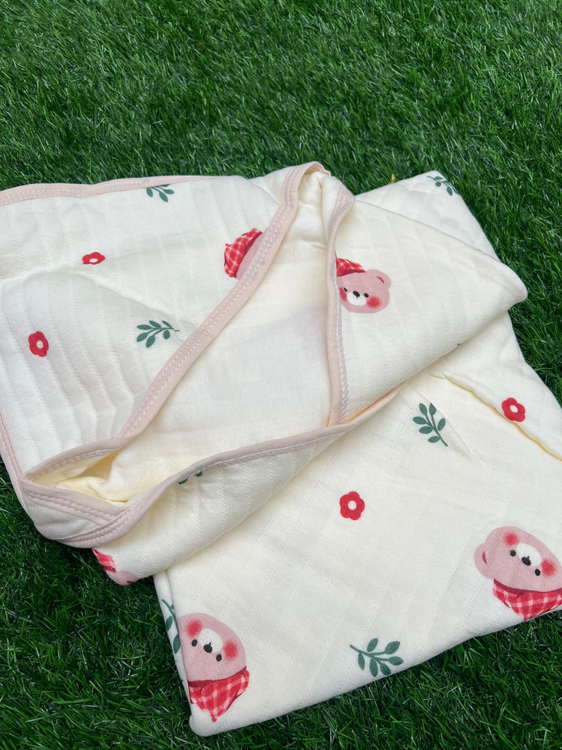 Happy Vibes - Muslin Hooded Baby Blanket