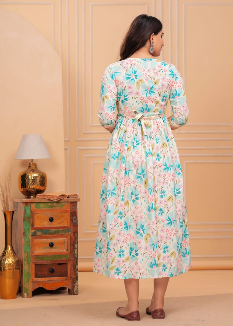 Floral Ember : Maternity Feeding Dress