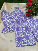 Load image into Gallery viewer, Lavender Love - Frill top &amp; Shorts Set 2 - 3yrs
