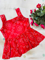 Load image into Gallery viewer, Red Blossom - Cotton Frock 0 to 6m
