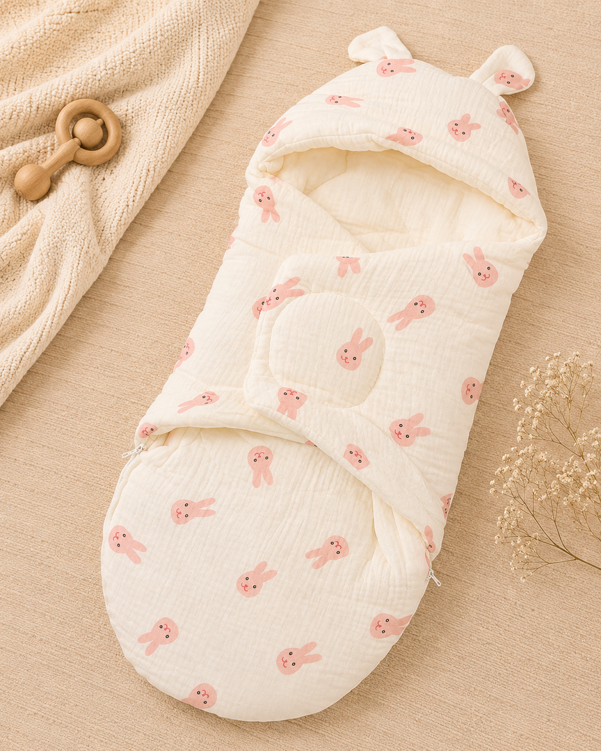 Muslin Sleeping Bag - Bunny Love