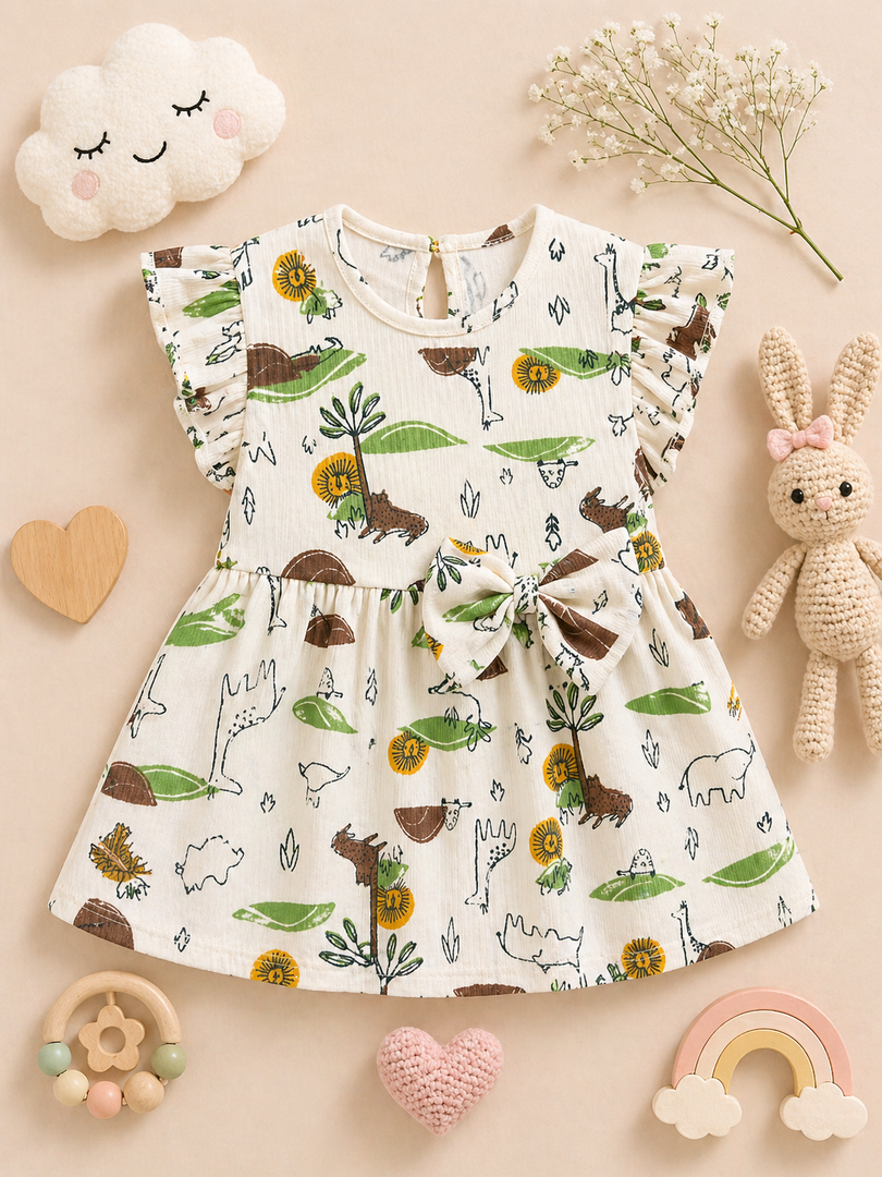 Safari Ride - Frill Cotton Frock