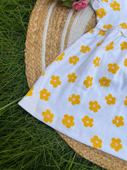 Yellow Daffodil - Frill Cotton Frocks