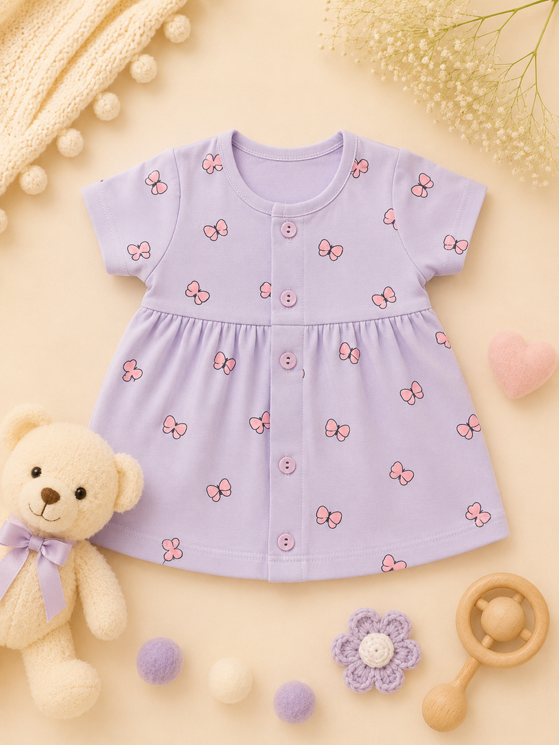 Baby Cotton Dress - Lucky Charm