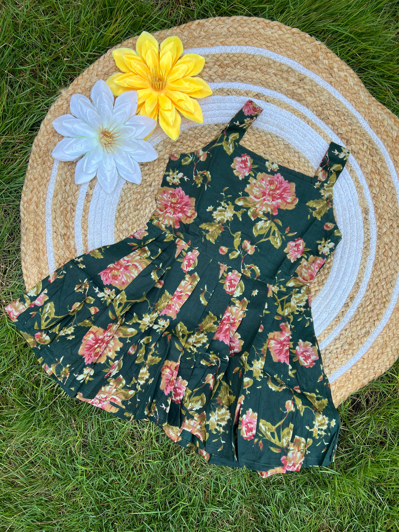 Green Lush - Cotton Frock 3 - 4 yrs