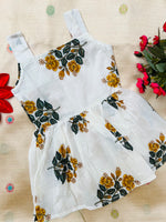Load image into Gallery viewer, White Bloom - Cotton Frock  1 - 2 yrs
