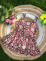 Load image into Gallery viewer, Maroon Bloom - Cotton Frock 1 - 2 yrs
