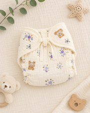 6 Layer Crinkled Muslin Nappies: Pack of 4