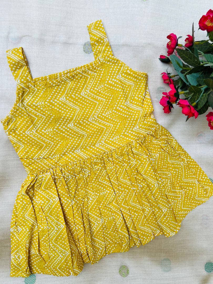 Yellow Bud - Cotton Frock 6m to 1 Yr