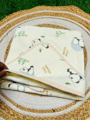Panda Baby - Muslin Hooded Baby Blanket