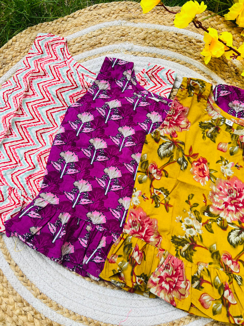 Frill tops Set 3 - 4yrs (pack of 3)