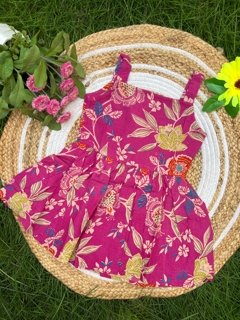 Pink Peony - Cotton Frock 3 - 4 yrs