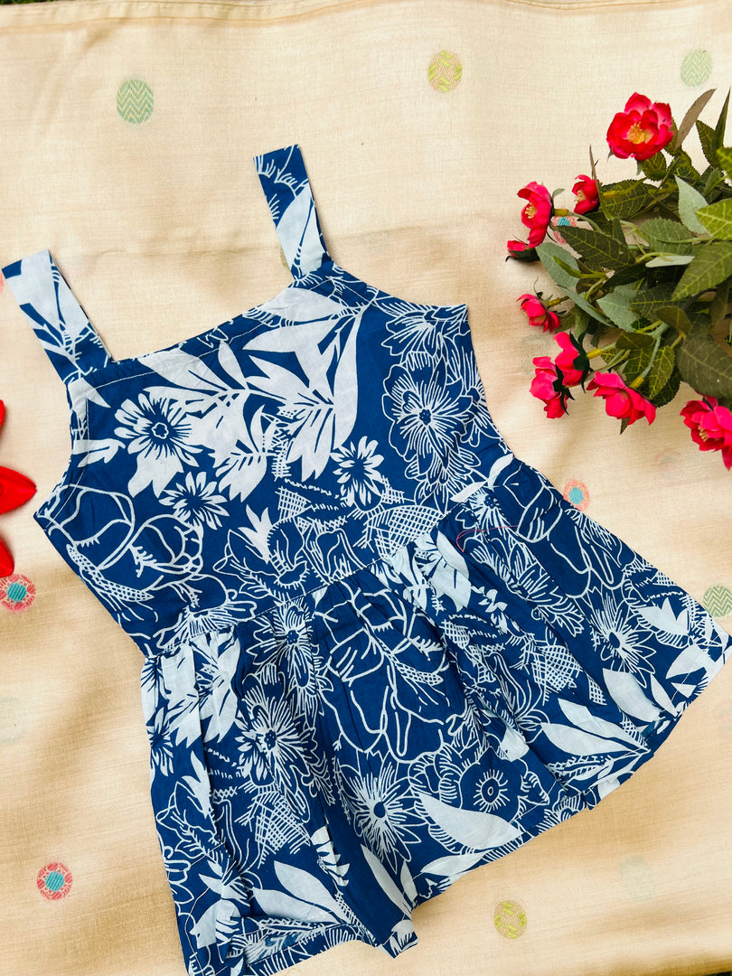 Floral Bloom - Cotton Frock 6m to 1 Yr