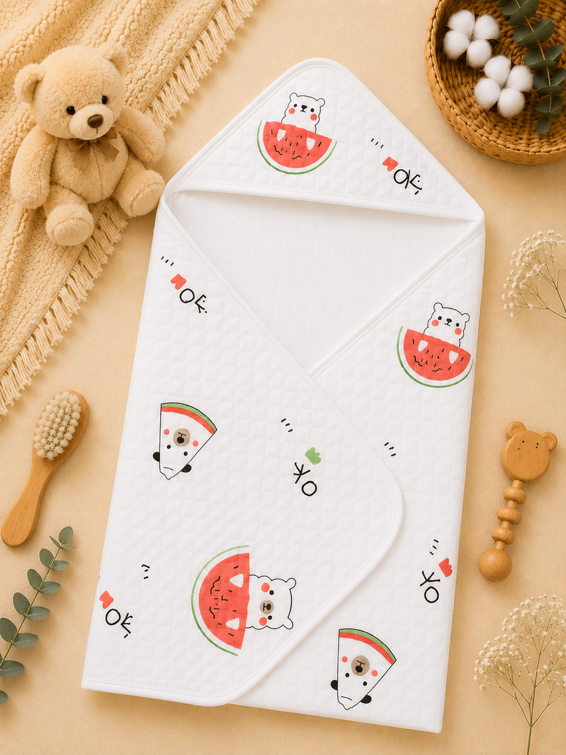 Melon Crunch - Cotton Hooded Baby Towel