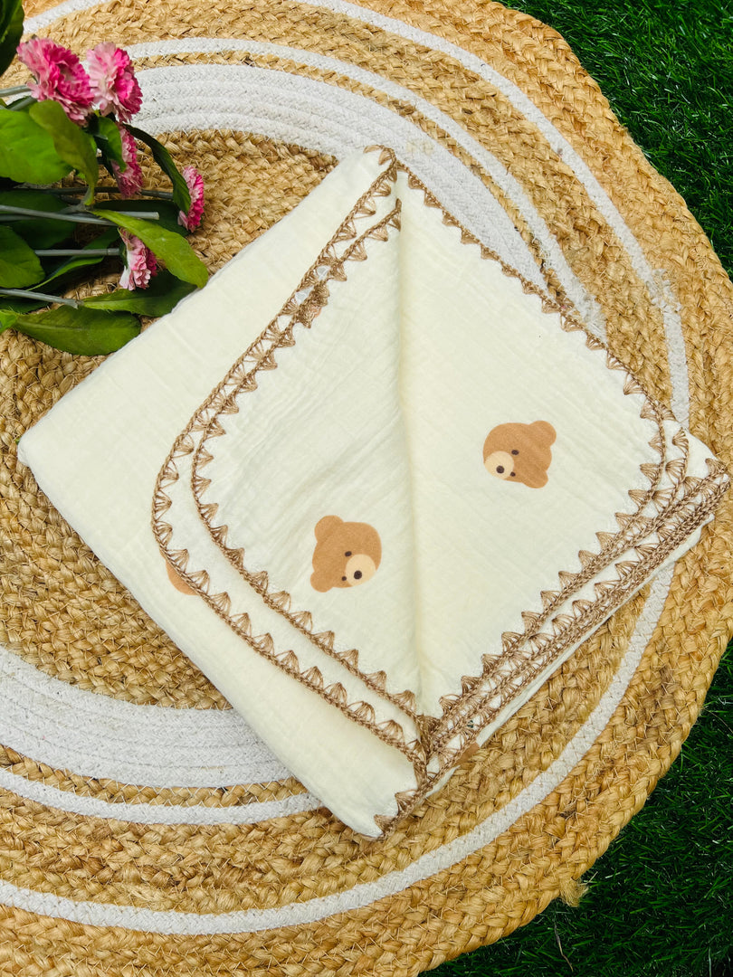 Sunshine Music - Muslin Baby Blanket