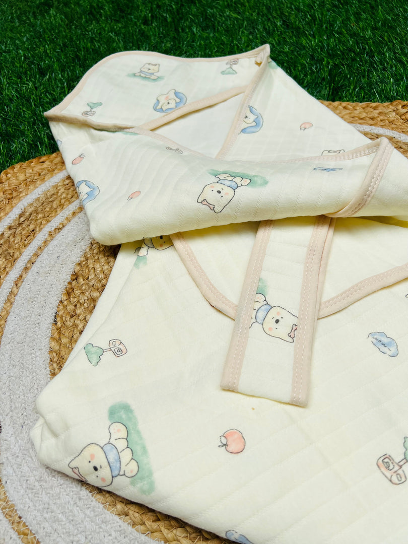 Huggie - Muslin Hooded Baby Blanket