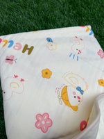 Load image into Gallery viewer, Hello World - Muslin Hooded Baby Blanket