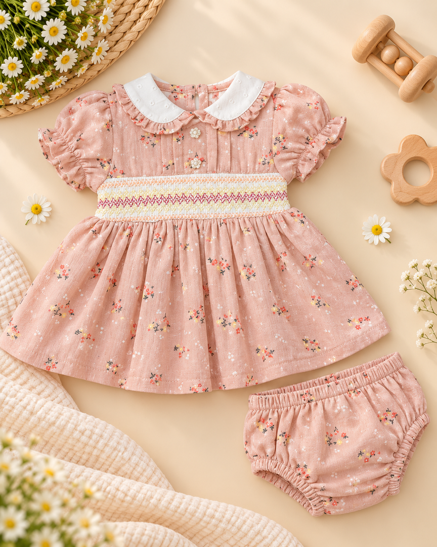 Baby Cotton Dress - Petal Princess