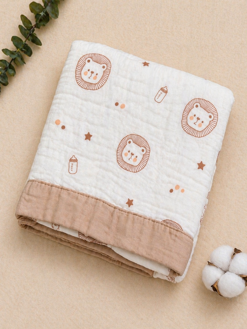 Lion Cub - Muslin Baby Blanket