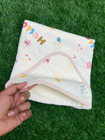 Load image into Gallery viewer, Hello World - Muslin Hooded Baby Blanket