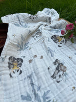 Load image into Gallery viewer, Cuddly Panda - Muslin Baby Towel
