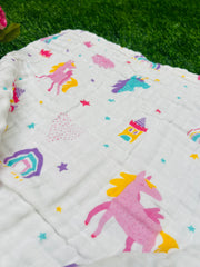 Unicorn Ride - Muslin Baby Towel