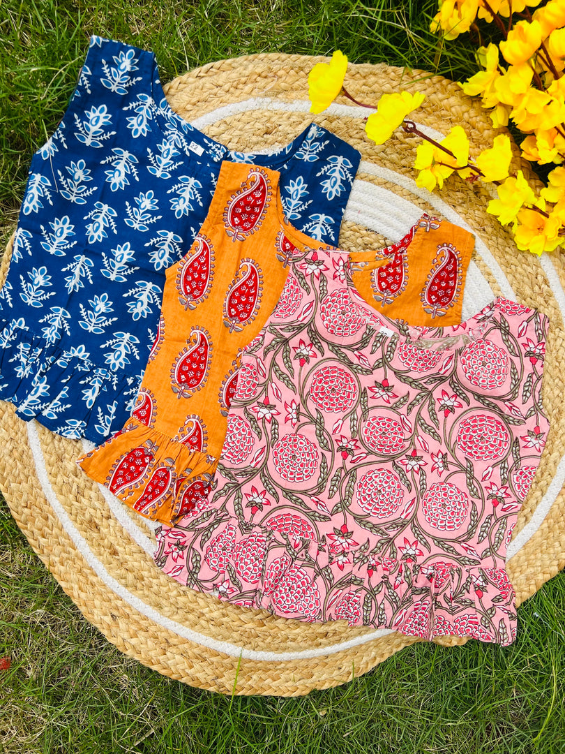 Frill tops Set 3 - 4yrs (pack of 3)