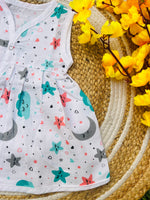 Load image into Gallery viewer, Night Sky - Muslin Frock 0 to 3M
