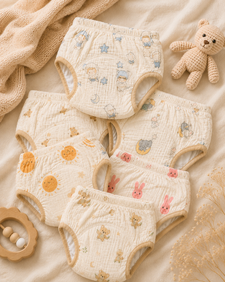 Baby Muslin Leak Protection Briefs : Pack of 4