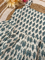 Load image into Gallery viewer, Teal Blosoom - Cotton Frock  1 - 2 yrs
