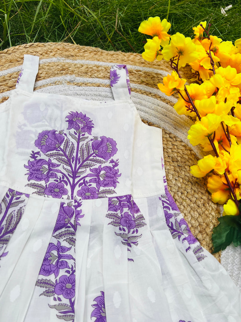 Lavender Bloom - Cotton Frock 4 - 5 yrs