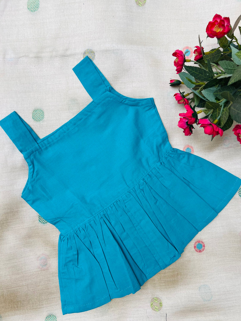 Ocean Blue - Cotton Frock 0 to 6m