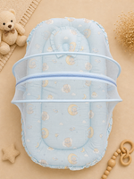 Load image into Gallery viewer, Muslin Net Bed - Blue Bear