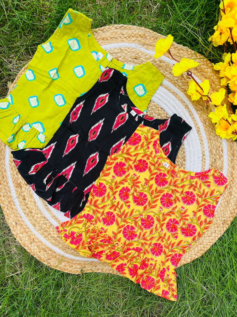 Frill tops Set 3 - 4yrs (pack of 3)