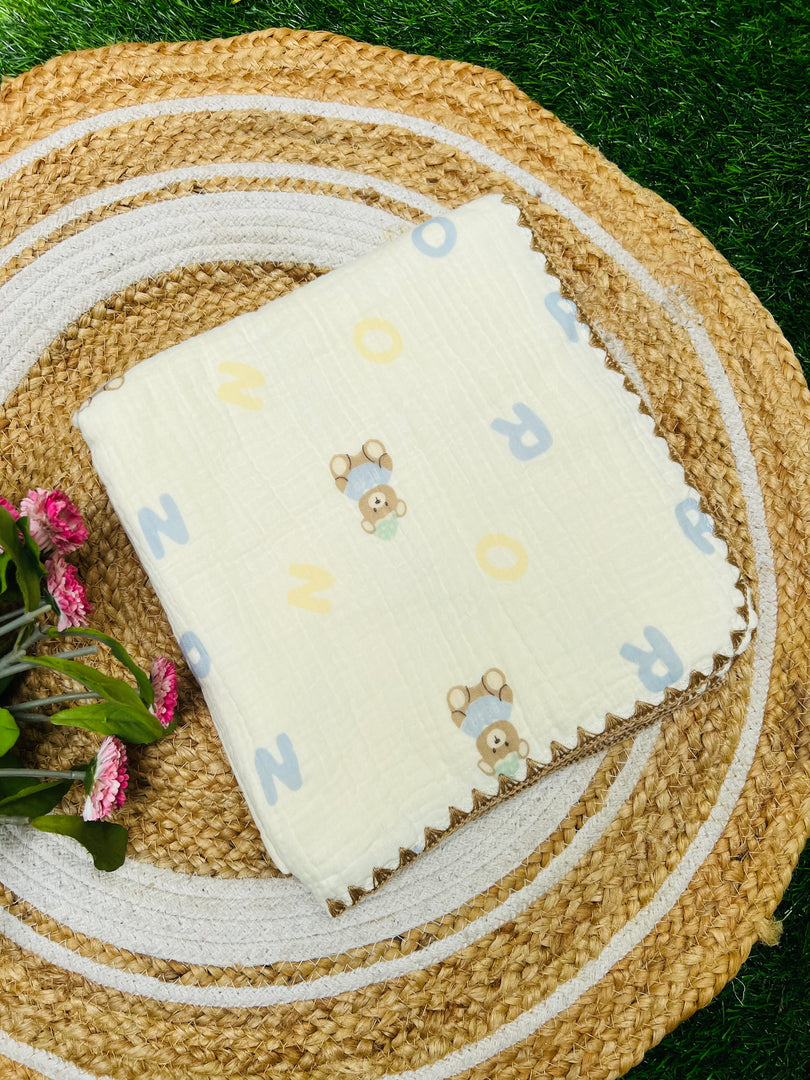 Happy World - Muslin Baby Blanket