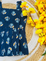 Load image into Gallery viewer, Navy Garden - Cotton Frock 0 to 6m
